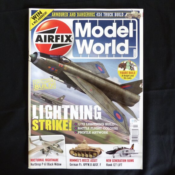 NEW MARCH 2014 AIRFIX MODEL WORLD MAGAZINE LIGHTNING STRIKE MODEL BUILDING WWII - Picture 1 of 8